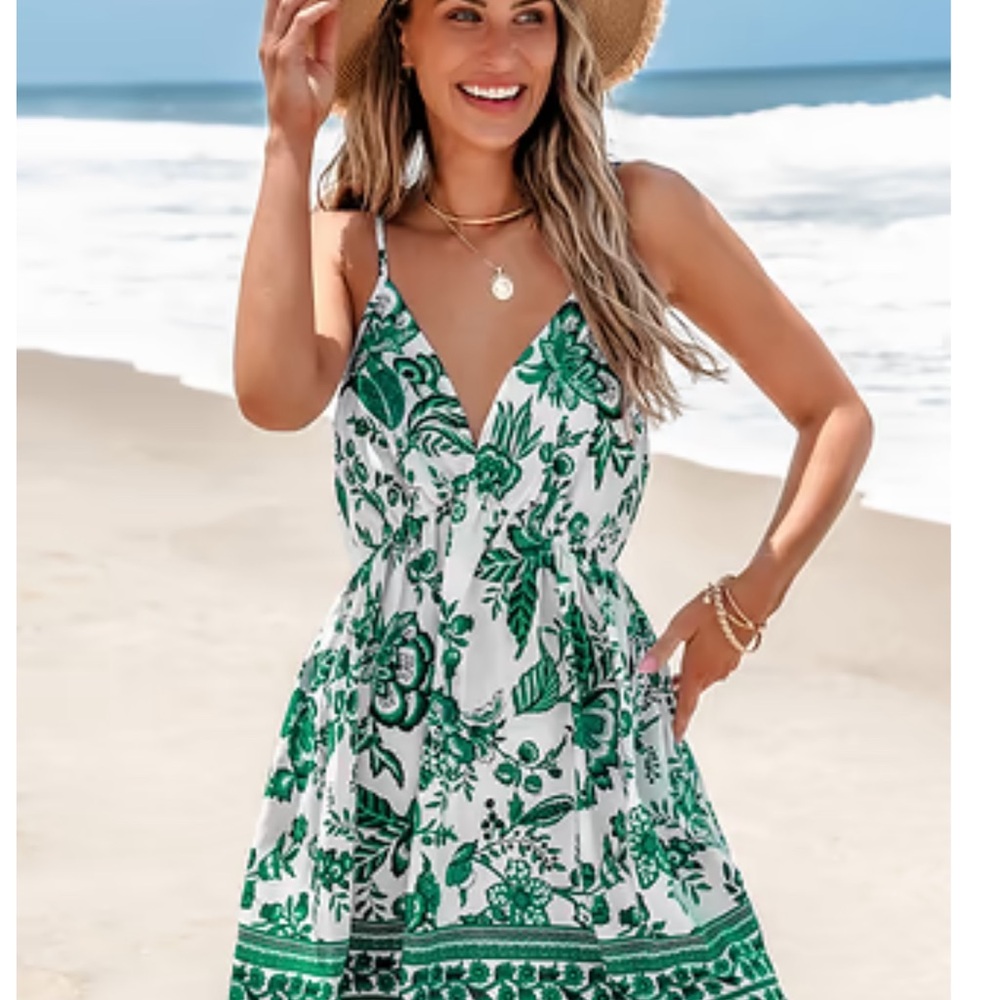 Green Floral Sundress